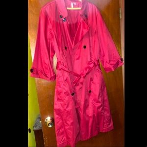 Red Trench Coat Old Navy XXL